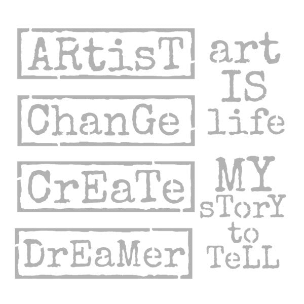 Art is Life Stencil 6 x 6