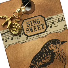 close up of Bird Art Tag
