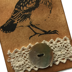 Embellished Bird Art Tag