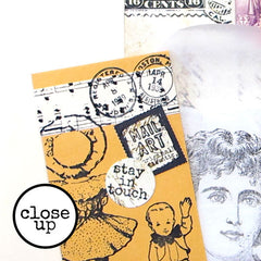 mail art cling mount rubber stamps