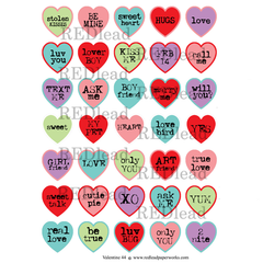 valentine hearts papers