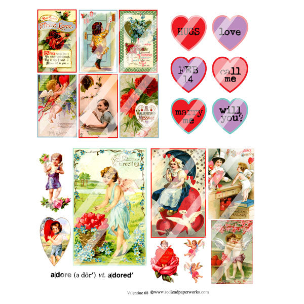 Valentine 68 Collage Sheet