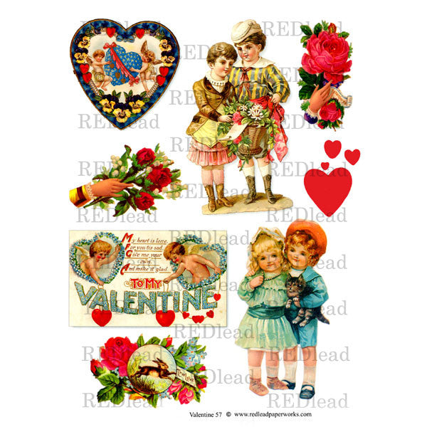 Valentine Collage Sheet 57