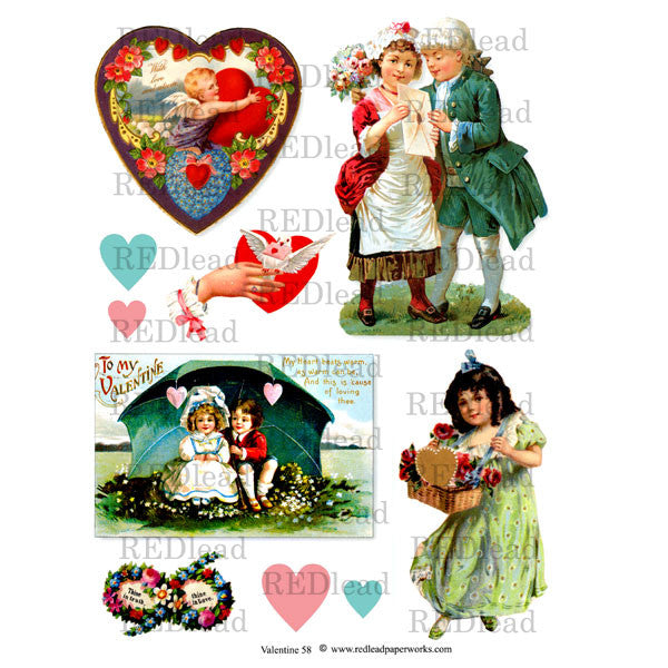 Valentine Collage Sheet 58