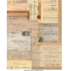 vintage elements mail art collage sheet
