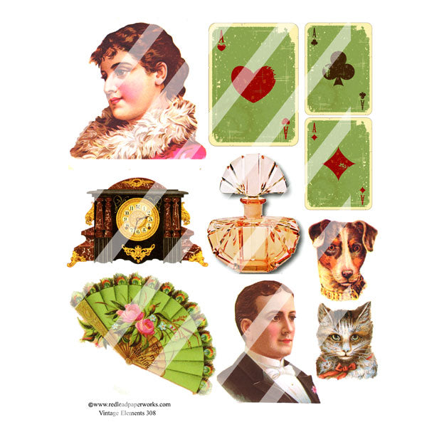 Vintage Elements 308 Collage Sheet