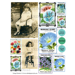 Collage Sheet Vintage Elements 4