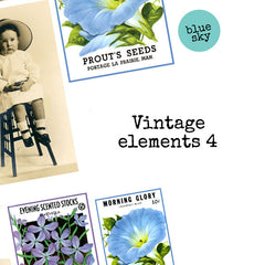 Collage Sheet Vintage Elements 4