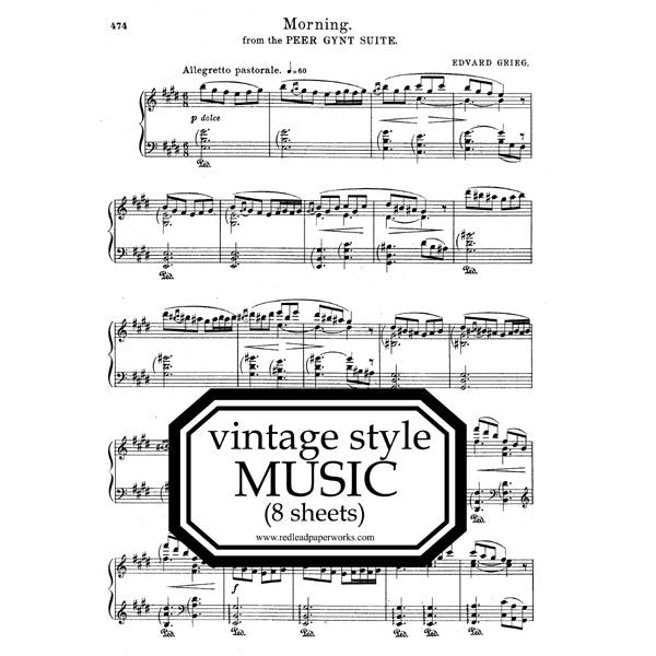 Vintage Style Music Paper Pack