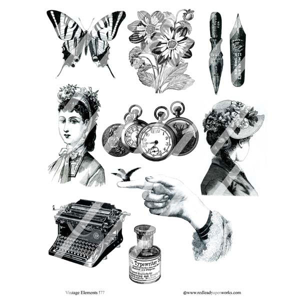 Vintage Elements 177 Collage Sheet