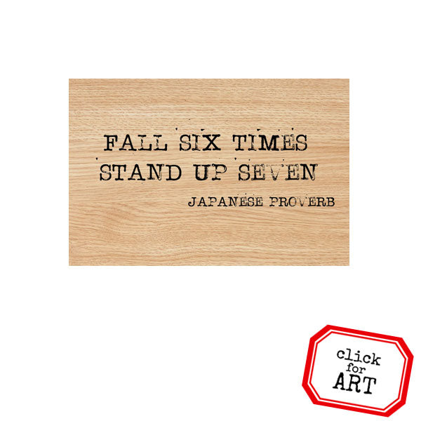 Fall Six Times Wood Mount Rubber Stamp