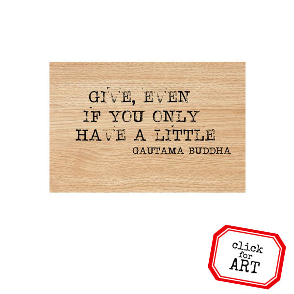 Give Wood Mount Rubber Stamp
