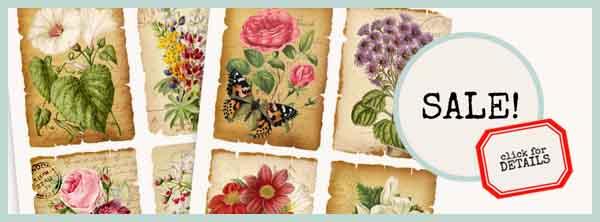 vintage elements collage sheets